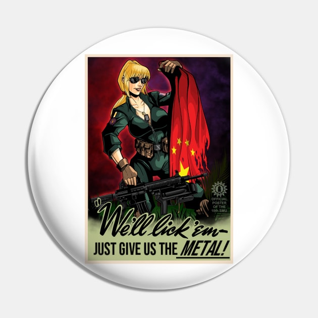 We'll lick 'em! - LT Hunter Propaganda Pinup Pin by RawBlinkProductions01