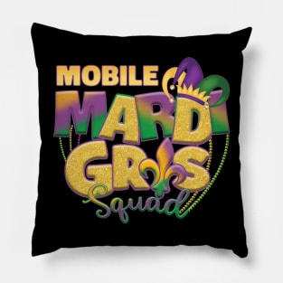 Mobile Mardi Gras Pillow