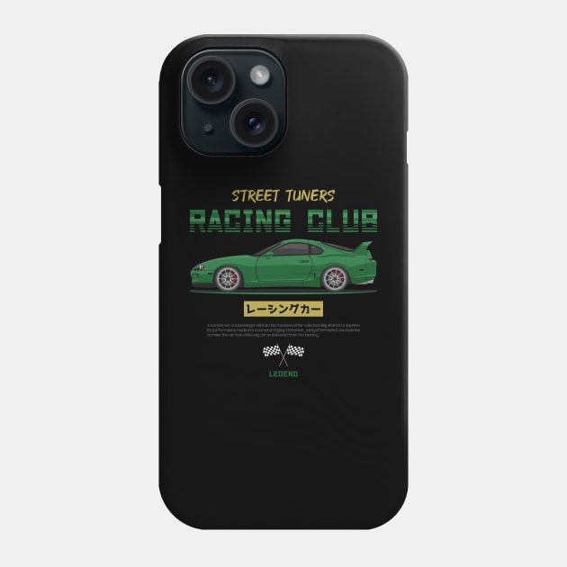 Racing Legend Green Supra mk4 JDM Phone Case by GoldenTuners