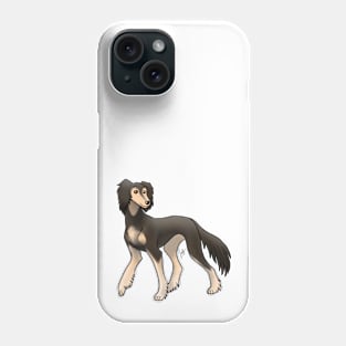 Dog - Saluki - Feathered Black and Tan Phone Case