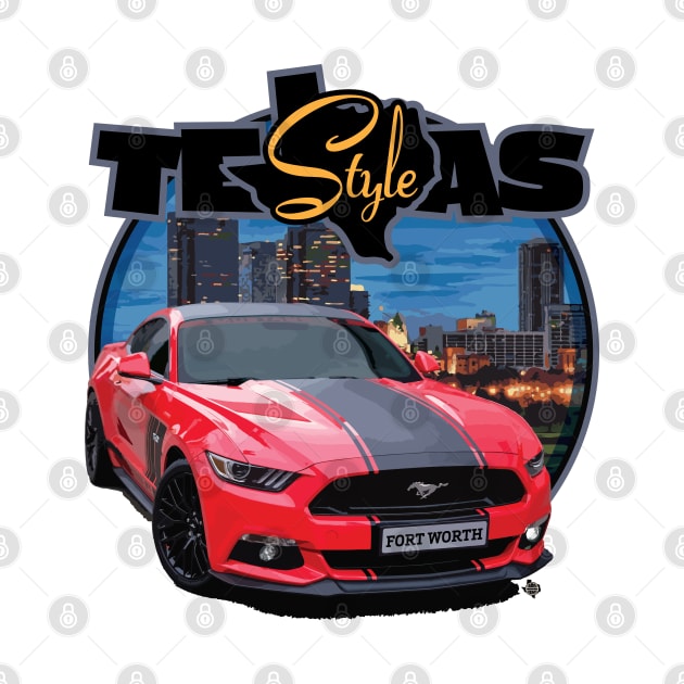 Texas Style Mustang Fort Worth by CamcoGraphics