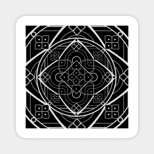 Black and white geometric Magnet