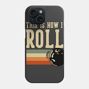 Bowlling lover enthusiast professional pro vintage retro stripes Phone Case