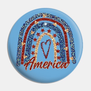 Rainbow America Pin