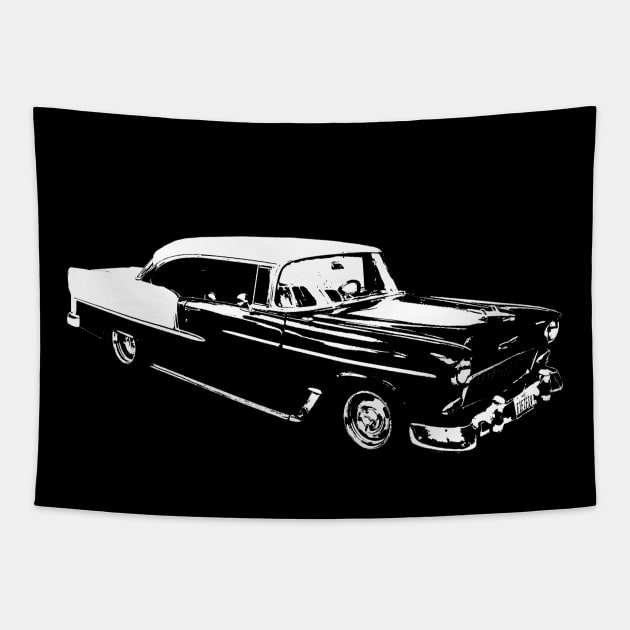 1955 Chevy Belair Tapestry by GrizzlyVisionStudio