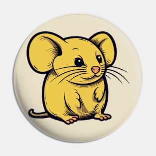 Adorable Yellow Mouse Character || Vector Art Pin