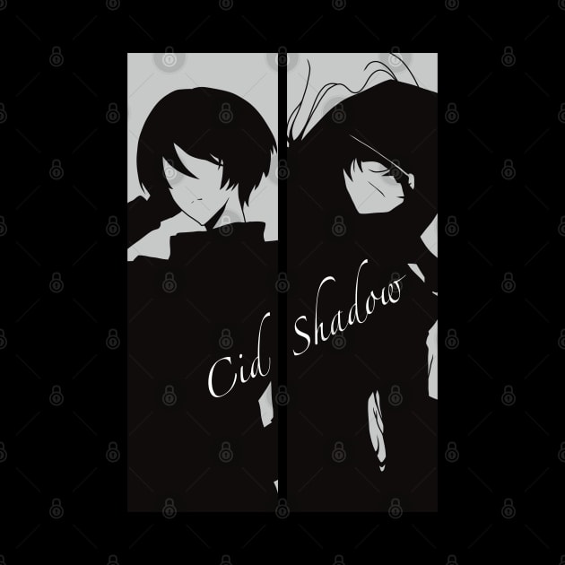 The Eminence In Shadow Cid Kagenou - Appearances of Cid Kageno Before and After Being a Shadow Drawn in Minimalist Black and White Style With Handwritten Text by Animangapoi