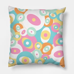 Colorful pastel eyes of cute monsters Pillow