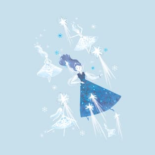 Queen of Snowflakes New Year Illustration Art T-Shirt