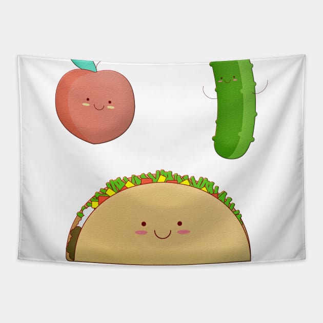 Happy Taco Tapestry by  Colorful&Goldie