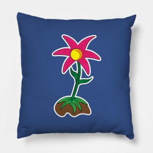 Plant Life Flower Design Pillow