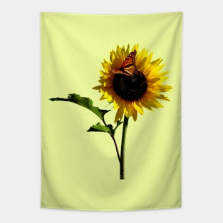 Monarch Butterfly on Sunflower Tapestry