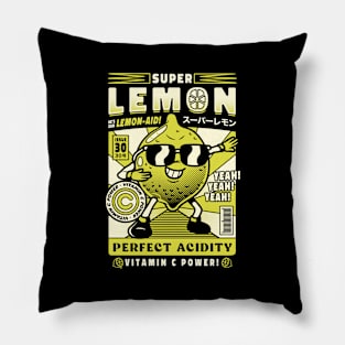 Super Lemon Power! Funny Fruit by Tobe Fonseca Pillow