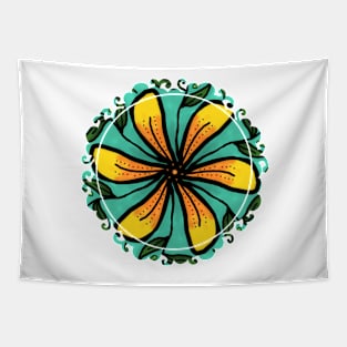 Flower Pinwheel Pattern Tapestry