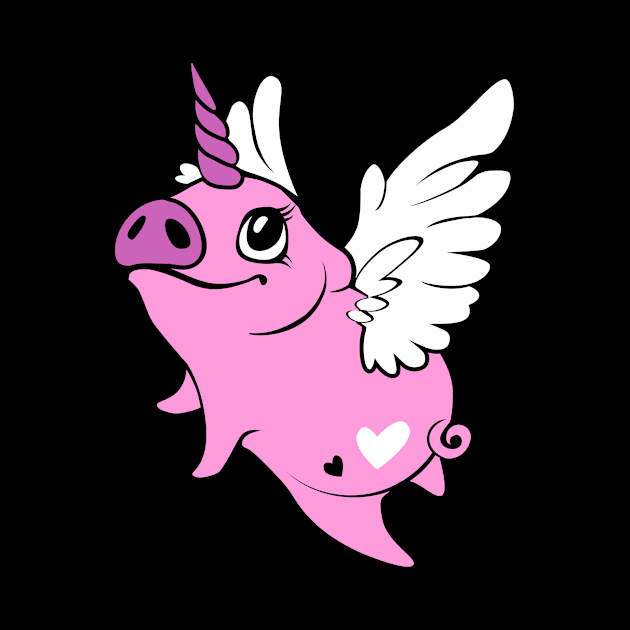 When Pigs Fly. Pig With Wings by Natysik11111