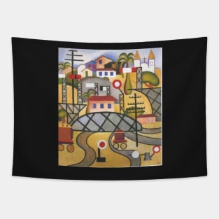 e f c b estrada de ferro central do brasil 1924 - Tarsila do Amaral Tapestry