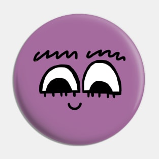 Cute Purple Cartoon Eyes Pin