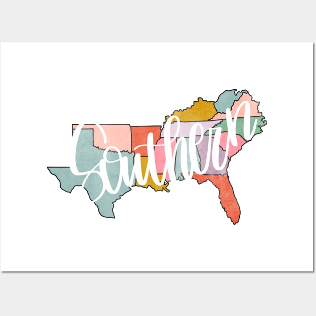 USA Southern States Travel Poster Map Florida Louisiana Mississippi  Arkansas Carolinas Georgia Art Board Print for Sale by artshop77