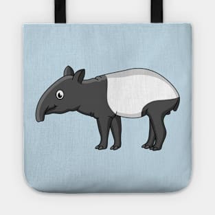 Cute happy cartoon tapir illustration Tote