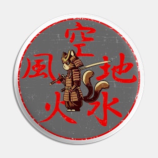 Samurai Two Tailed Tom - Niten ichi-ryū - Grunge Style Pin