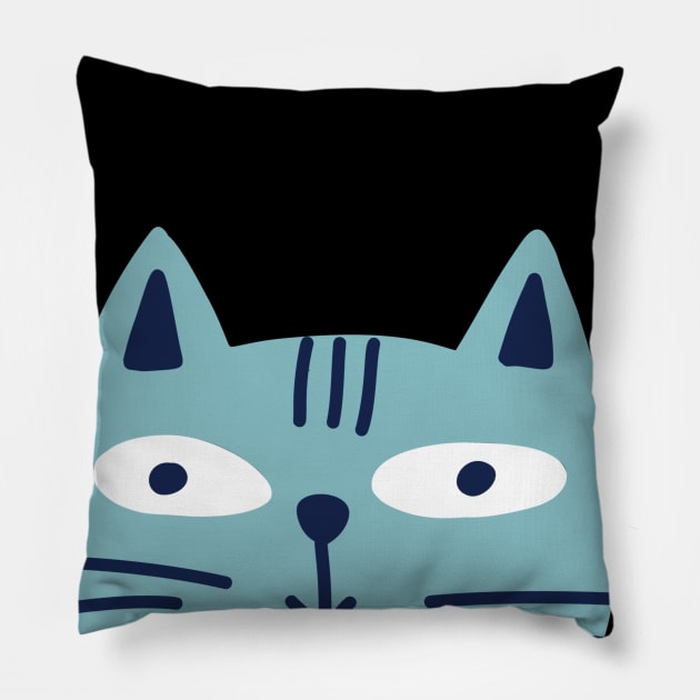 Meowy Christmas Pillow by Cleopsys