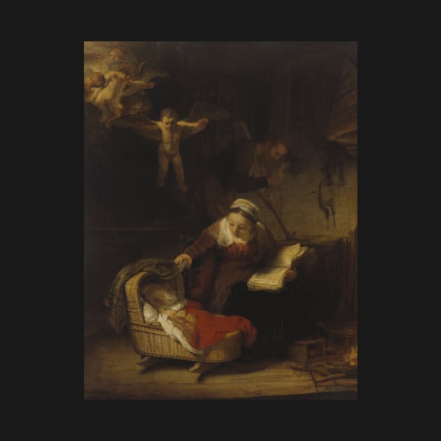 The Holy Family with Angels by Rembrandt by Classic Art Stall