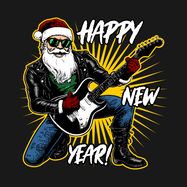 Happy New Year! / Santa is a rocker by Night Day On Off