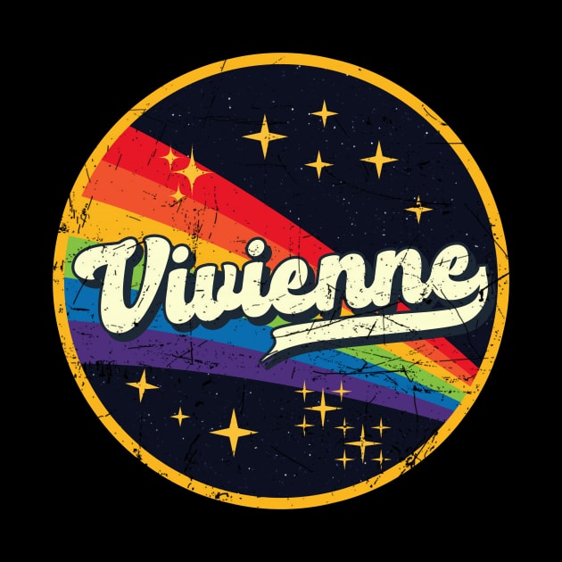 Vivienne // Rainbow In Space Vintage Grunge-Style by LMW Art