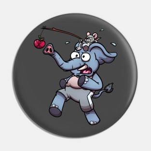 Elephant Working Out Pin