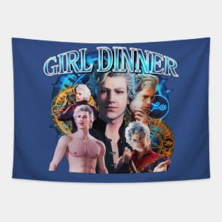 Girl Dinner Astarion Bulders Baldurs Gate 3 Tapestry