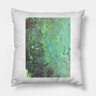 Abstract in Green II Pillow