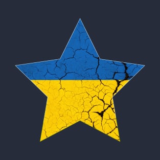 Star of Ukraine, Vintage Ukraine flag T-Shirt