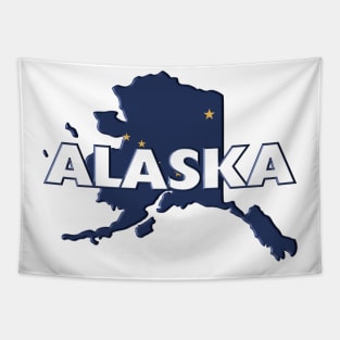 Alaska Colored State Print Tapestry