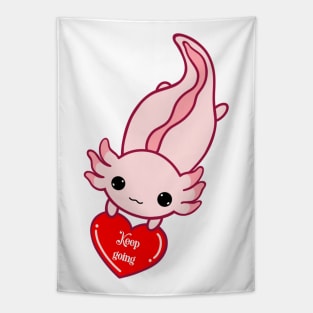 Axolotl Keep Going Tapestry