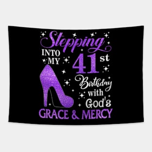 Stepping Into My 41st Birthday With God's Grace & Mercy Bday Tapestry