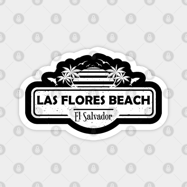 Las Flores Beach El Salvador, Palm Trees Sunset Summer Magnet by Jahmar Anderson