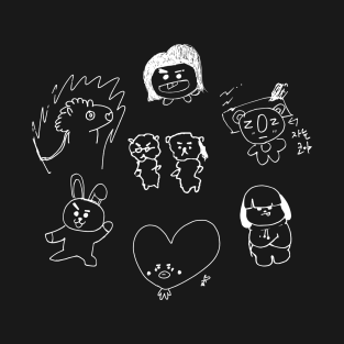 BTS BT21 DRAWING - WHITE T-Shirt