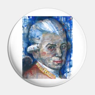 WOLFGANG AMADEUS MOZART watercolor portrait.2 Pin