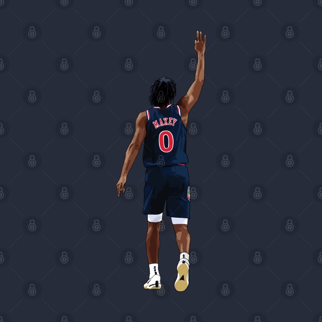 Tyrese Maxey Back Celebration Blue Qiangy by qiangdade