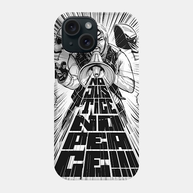 [antifa] No Justice, No Peace Phone Case by dracoimagem