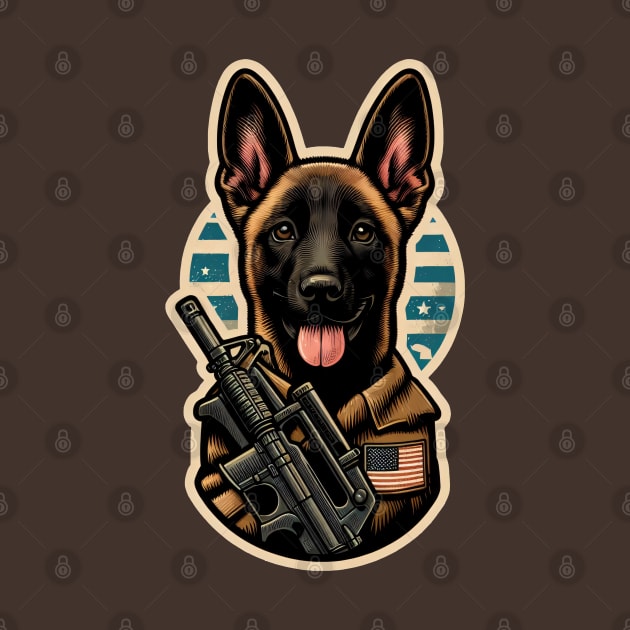 Belgian Malinois Soldier by k9-tee