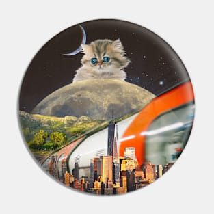 Metropolitan Dreams: A Surreal Collage to Wanderlust Pin