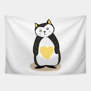 cat penguin Tapestry