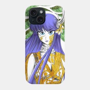 saori kido the athena goddess in saint seiya in sapuri of god Phone Case