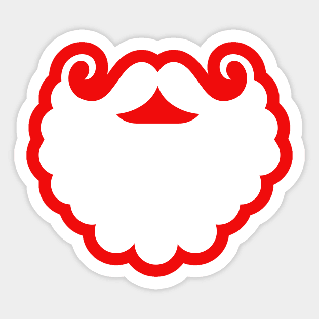 Santa Beard Mask - Santa Beard - Sticker | TeePublic