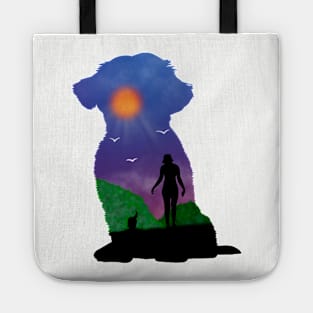 My dog and I into the sunset Tote