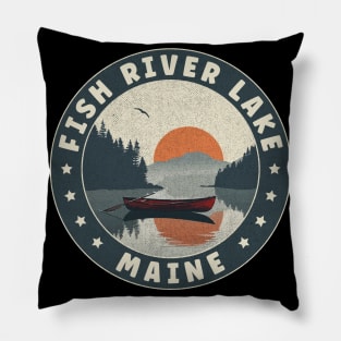 Fish River Lake Maine Sunset Pillow