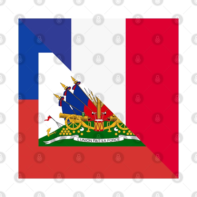 Haitian French Flag Half Haiti France by ReddBLVD