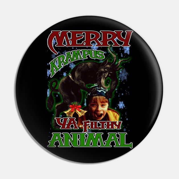 Merry Krampus Ya Filthy Animal Pin by The Dark Vestiary