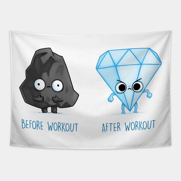 Before and After Workout Tapestry by Naolito